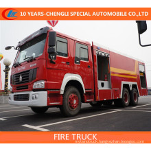 HOWO 6X4 10 Cbm Foam Fire Truck / HOWO 3axles Fire Truck